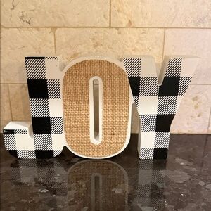 Plaid JOY Decorative Sign